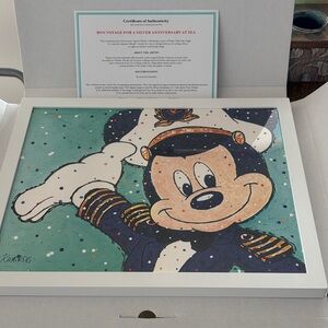 Disney Cruise “Bon Voyage For A Silver Anniversary At Sea” Framed.